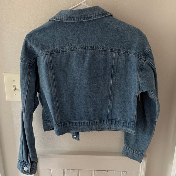 Aqua Denim Jacket with Silver Accents - Picture 5 of 5